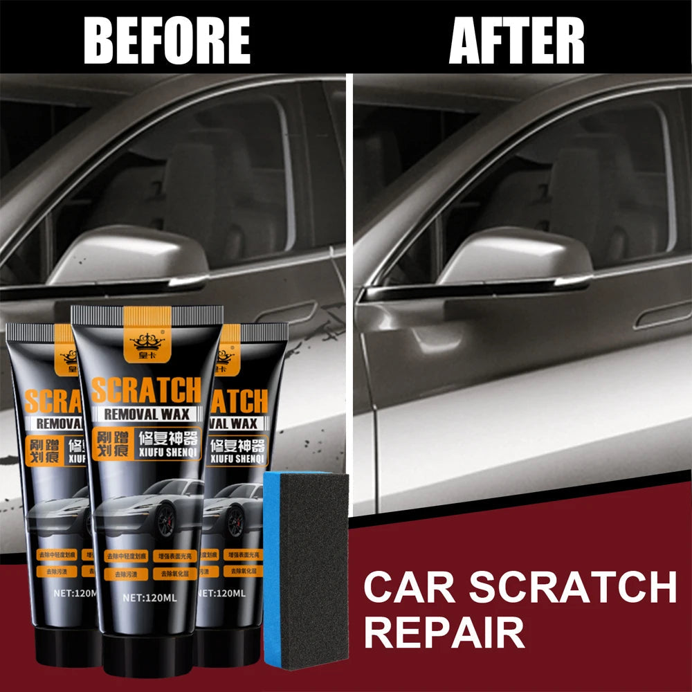 Nexora™ Car Scratch Remover Wax Kit 120ml – Paint Repair & Shine Restorer