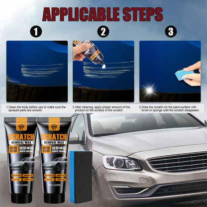 Nexora™ Car Scratch Remover Wax Kit 120ml – Paint Repair & Shine Restorer