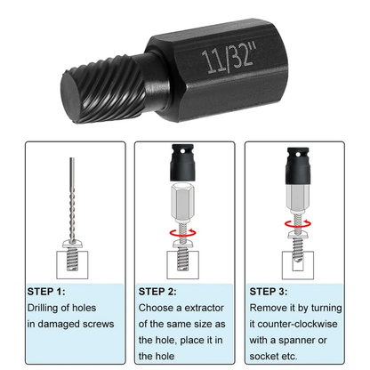 Nexora™ Screw Extractor Kit – 10 PCS Damaged & Stripped Screw Remover
