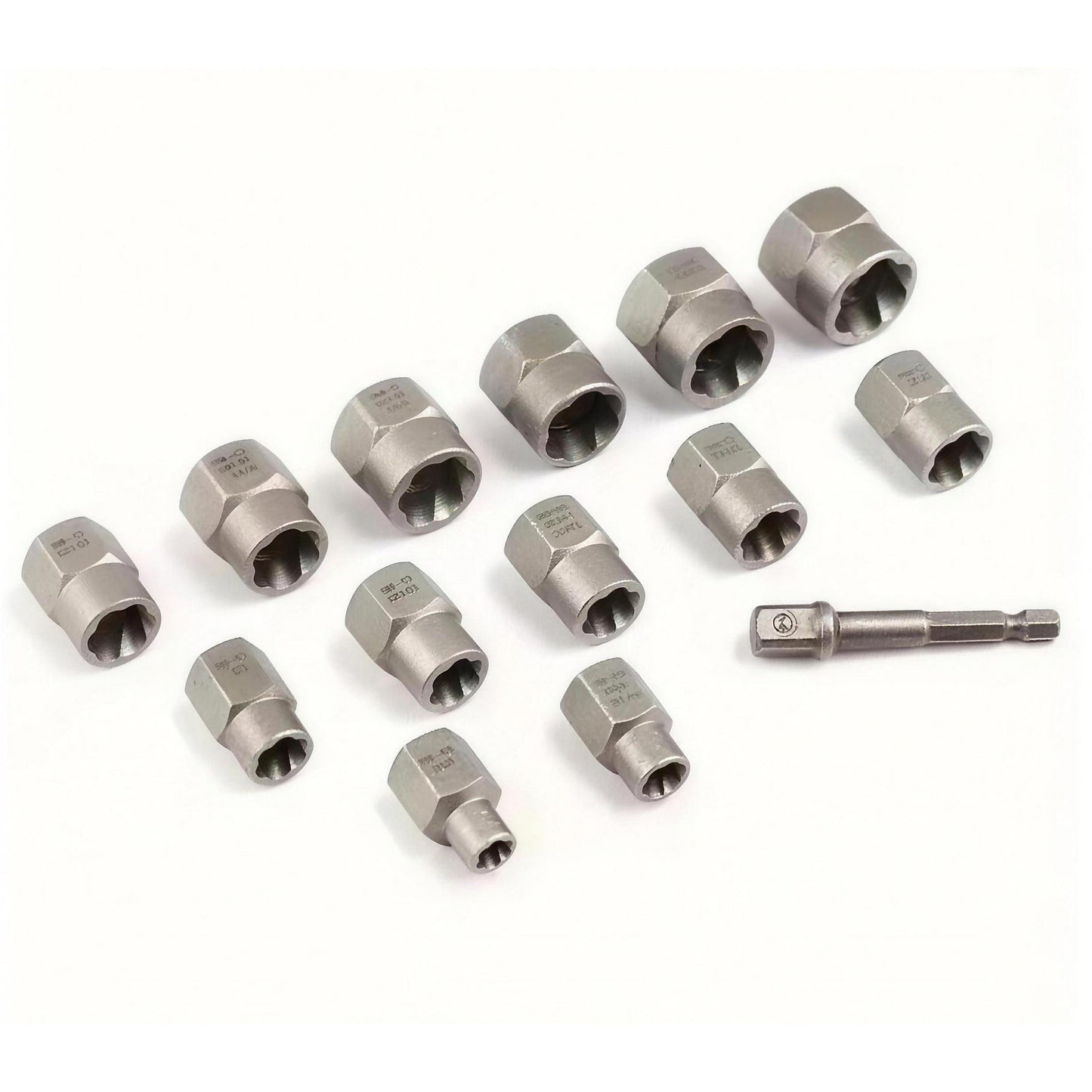 Nexora™ Impact Bolt & Nut Extractor Set – 14 PCS + Hex Adapter
