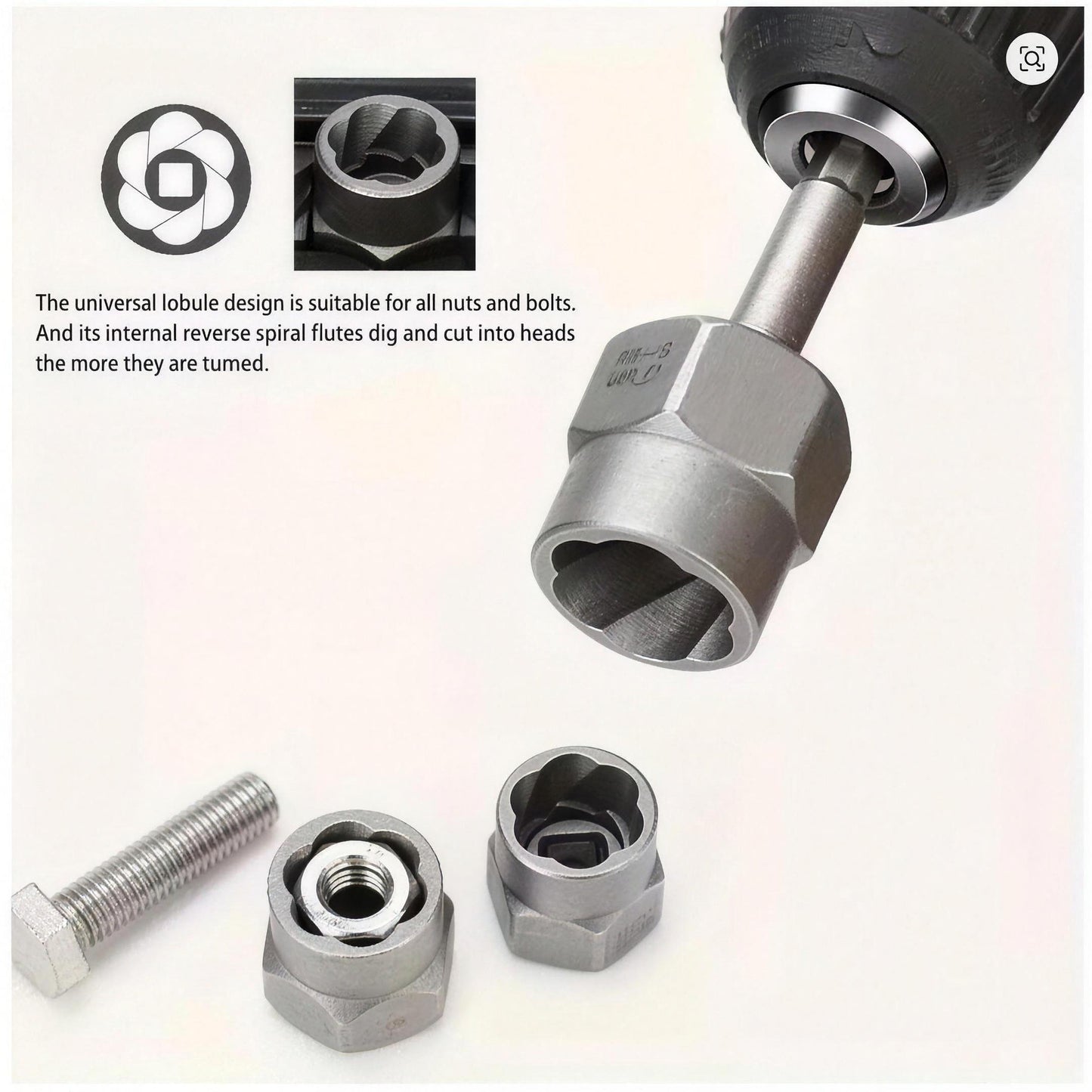 Nexora™ Impact Bolt & Nut Extractor Set – 14 PCS + Hex Adapter